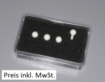 Röntgenkugel 4x für 1 Kiefer - aus röntgenopakem Kunststoff für CT, DVT - Implantatplanung